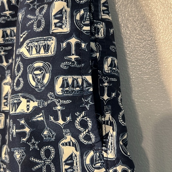Lands’ End Men’s Swim Trunks Size Med. Blue & White Nautical Theme. - Picture 6 of 10